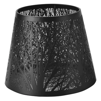 Lampă Mică Umbră Clip Pe Bec,Butoi De Metal Cu Abajur Model De Copaci Pentru Masa Candelabru Lampă De Perete