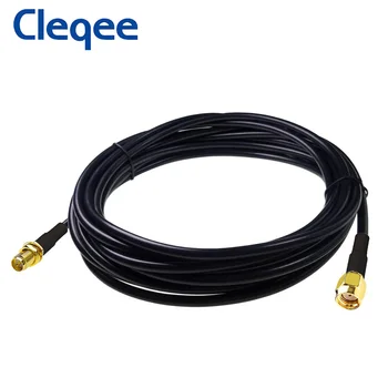 Cleqee 1m 3m 5m conector RP-SMA Male la RP-SMA Female Cablu de Extensie Pentru Antena WIFI Conector RF ALS195 Cablu T10021
