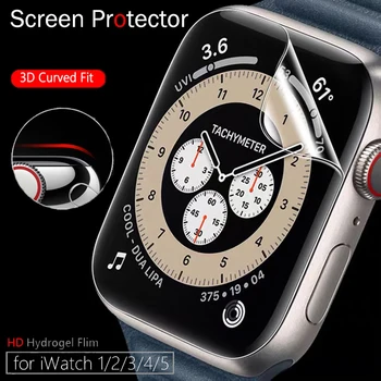 Ecran Protector Clar Full Film Protector pentru IWatch Seria 4 5 6 40MM 44MM pentru Apple Watch SE 6 5 3 2 1 38MM 42MM Acoperi Caz