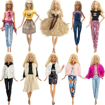 NK 1 Buc Papusa de Moda Rochie Tinuta Casual Uzura Fata de Îmbrăcăminte Fusta Accesorii Haine pentru Papusa Barbie Păpuși Jucarii pentru Copii JJ