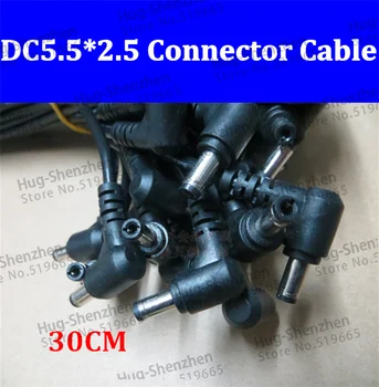DC Unghi de sex masculin 5.5x2.5 furculita Cablu Conector Mufă Jack Adaptor DC Coadă Barbat de 90 de Grade Sârmă 5.5*2.5 , 100buc,