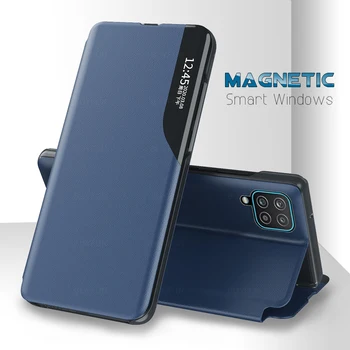 pentru samsung 12 caz Magnetic Inteligent Piele Flip Cazuri Pentru Samsung Galaxy a12 12 12a samsunga12 Stand de cărți de Telefon Acopere Coque