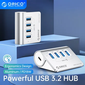 ORICO Aluminiu Alimentat 5Gbps HUB PD18W Încărcător USB3.2 Tip C USB Cititor de Card Splitter Cu Power Adaptor pentru MacBook Accesorii
