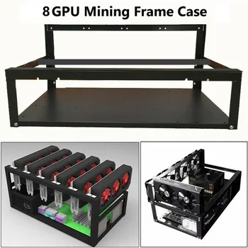 Oțel Monedă în Aer liber Miner Minier Cadru Rig Caz Până La 8 GPU Ethereum Bitcoin Mining Rig de Aluminiu care pot fi Stivuite Miniere Cadru