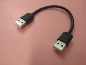 USB 2.0 de Mare Viteză de Tip mascul la Mascul Negru Cablu 20cm de bună calitate 22AWG