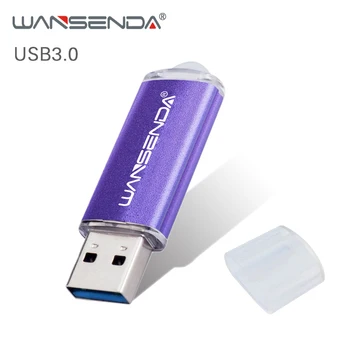 WANSENDA USB 3.0 USB Flash Drive 32GB Metal Pen Drive 16GB 64GB 128GB, 256GB Pendrive Stick de Memorie Flash Drive