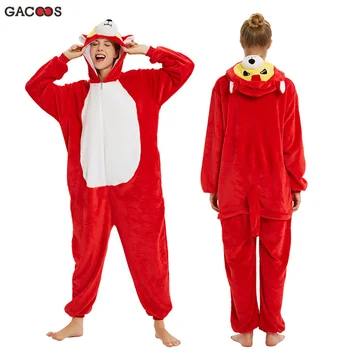 Nouă Adulți Unicorn Pijama Roșie Licorne Pijamale Femei, Pijamale Pijamale De Iarnă Salopete Calde Panda Halloween Costume Salopeta