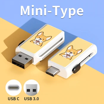 U&H USB 3.0 Flash Drive capacitatea Reală de Drăguț Metal Desene animate Pen Drive 128GB Stick de Memorie de 64GB 32GB 16GB Gratuit Logo-ul Personalizat Pendrive