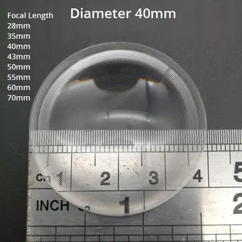 2 buc 40mm Rotund Optice PMMA Plastic Solare cu Lentile Fresnel distanță Focală de 28 mm 35 mm 40 mm 50 mm 55 mm 60 mm 70 mm 80 mm cu LED Lentile condensator