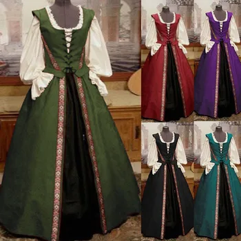 Medieval Rochie de Femei Europene Costum de Halloween Haine de Talie Mare Vestidos Petrecere Costum Victoria Court Rochii de Printesa