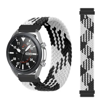 20mm 22mm Nailon Curea pentru Samsung Galaxy Watch 3 46mm/Active 2 42mm/Amazfit GTR Împletite curea elastica pentru Huawei Watch GT2 curea