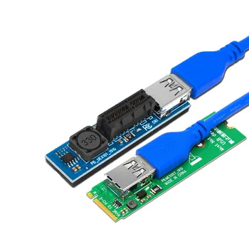 NVME M. 2 M-Cheie pentru PCI-E X1 Riser Card PCI Express Conector PCIE Riser 1X 60cm USB3.0 Cablu de Extensie Port Adaptor PCIE Extender