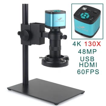 4K 48MP HDMI USB Industriale Digital Video Camera Microscop Monocular 130X Zoom Lentilă C-Mount Pentru PCB Telefonul Lipit de Reparare