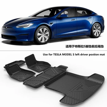 Utilizați pentru Tesla Model S personalizat masina AllWeather TPE Podea piciorul Mat Set Complet Tăiați pentru a se Potrivi Pentru Tesla Model S rezistent la apa podea mat