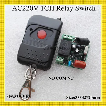 Releu de la Distanță Comutator AC 220V 1 Canal Comutator Wireless NO COM NC Trecerea de Valoare, de Putere de la Distanță Controler de Învățare Codul de Comutare RF