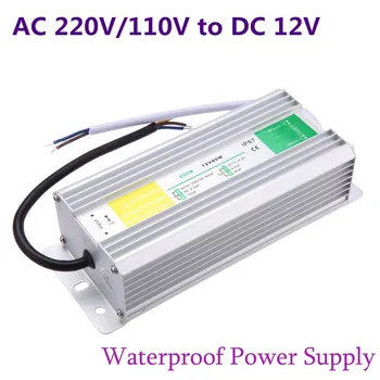 60W 80W 100W 150W LED de Alimentare Transformator rezistent la apa IP67 Comutator Driver 220V 110V să DC12V în aer liber Lampa de Iluminat