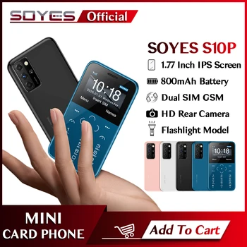 Original SOYES S10P Mini Carte de Telefon 2G GSM 800mAh 1.77