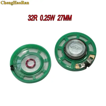 ChengHaoRan 5pcs Nou Verde Ultra-subțire Mini difuzor 32 ohmi 0.25 watt 0.25 W 32R difuzor cu Diametrul de 27MM 2.7 CM grosime 9MM