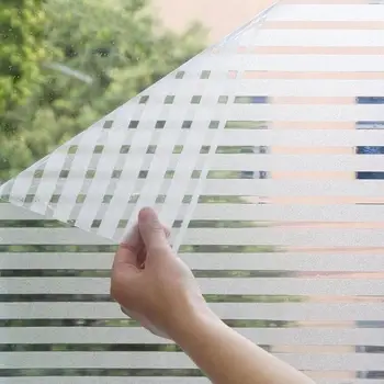 Static sticlă autocolant birou dungă film de sticlă fereastră ușă glisantă bara fereastra autocolant transparent de lumină opacă izolare