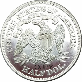 Statele unite ale americii 1885 Așezat Libertate Jumătate de Dolari Motto-ul de mai Sus Vultur Nu Săgețile de La data Placat cu Argint Copia Monede