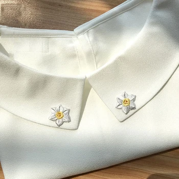 Narcis Flori Patch-uri Brodate pentru Îmbrăcăminte Coase pe Coase Aplicatiile de Patch-uri Blugi Haine Autocolant Insigna de Fier pe Floarea-soarelui Autocolant