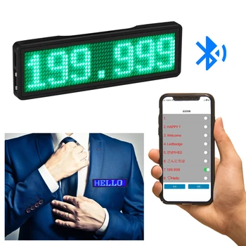 5V 1A LED Display Bluetooth Digital DIY Programabile Defilare Numele Mesajul Etichetă Insigna Semn pentru Petrecerea de Hotel