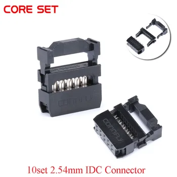 10set FC-6P FC-8P FC-10P FC-14P FC-16P FC-40P IDC Socket 2x5 Pini Dublu Rând 2.54 mm Conector IDC cu 10 pini cablu priza