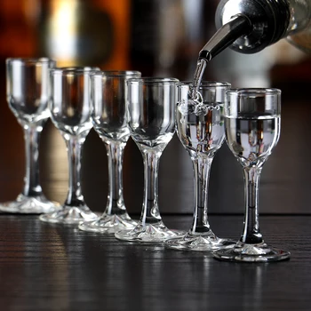 Set de 6 buc 0.3 uncii de lichior de sticlă suflate manual plumb sticlă Chineză BAIJIU pahare pentru bar băuturi spirtoase 10ml