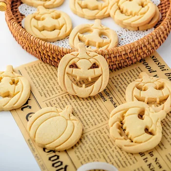 DIY Halloween Dovleac Fantoma Biscuit Cookie Mucegai Dovleac Timbru Cookie Fondant Cake Cutter DIY Instrument de Copt pentru Copii
